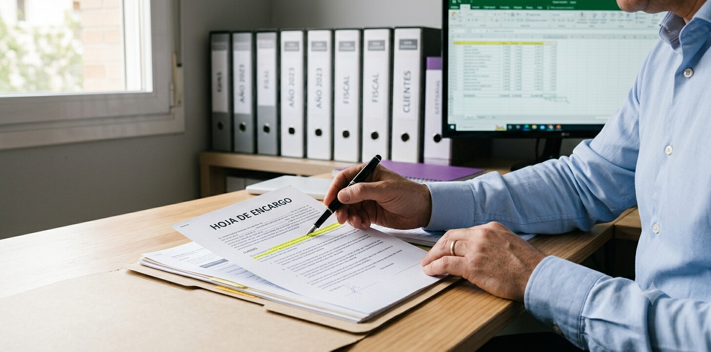Lo que NO Entra en tu Iguala: Cómo Redactar el Alcance de Servicios de tu Gestoría en 2026 para Dejar de Trabajar Gratis (El 95% Asume Más Carga por Cada Norma Nueva y Cobra lo Mismo) — Guía para Gestorías con Modelo de Hoja de Encargo y Tarifa de Extras