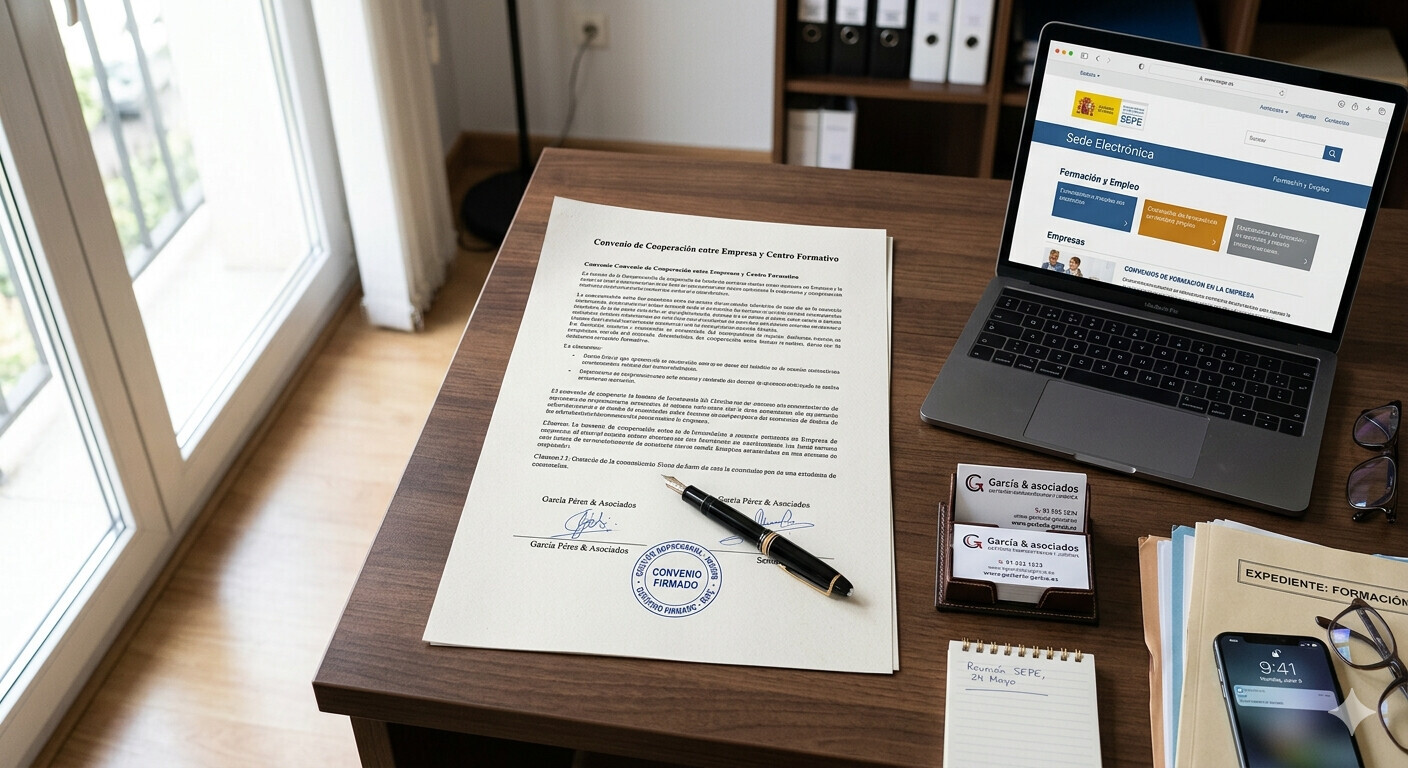 Diagrama de tramitación del contrato formativo en 2026: pasos en TGSS Sistema RED, Contrat@ SEPE y FUNDAE para gestorías