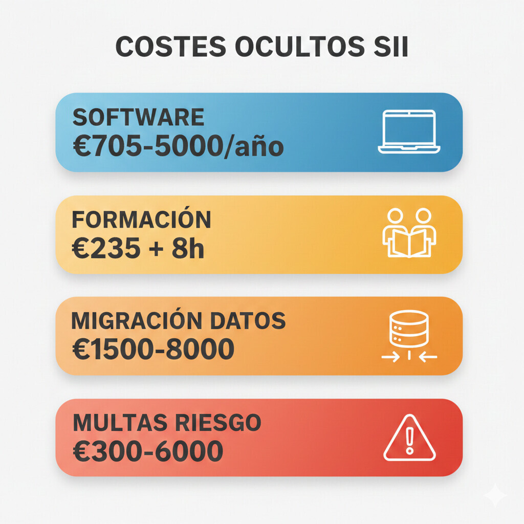 Gráfico líneas evolución costes acumulados 5 años SII versus gestión tradicional mostrando break-even point año 2-3